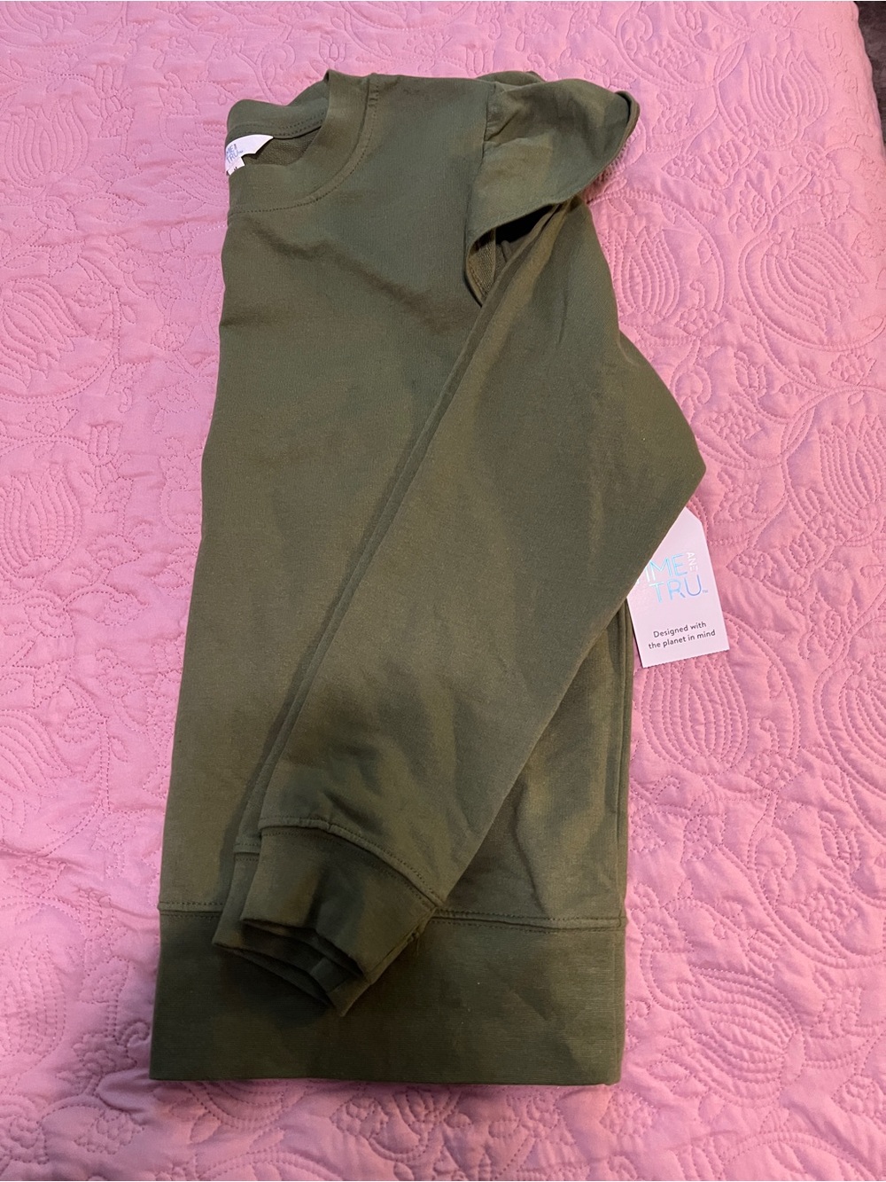 Olive Green Crewneck Sweatshirt - Unbranded